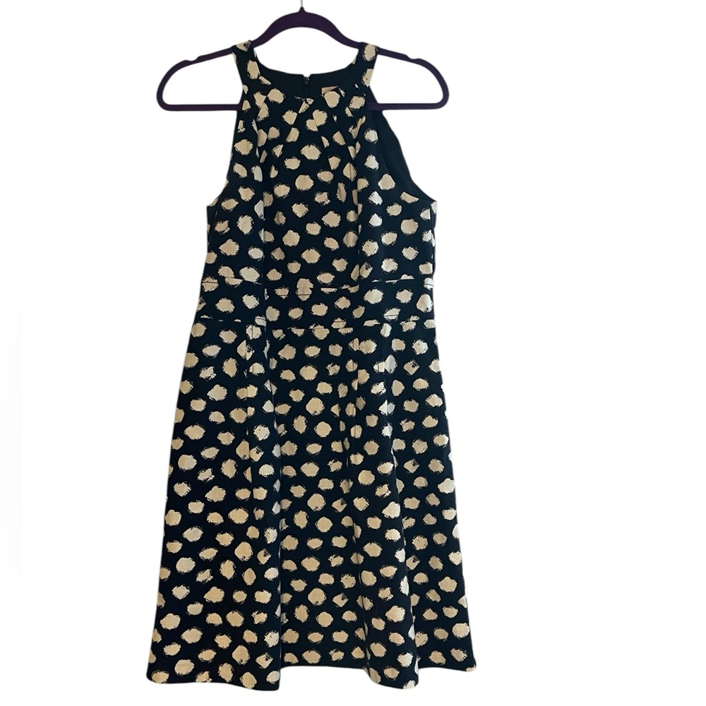 Ann Taylor Loft Navy Polka Dot Sleeveless Dress Size 8 |Women’s Fashion - 3/$25